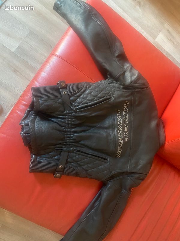 Veste cuir moto Harley Davidson femme XS (image 1)