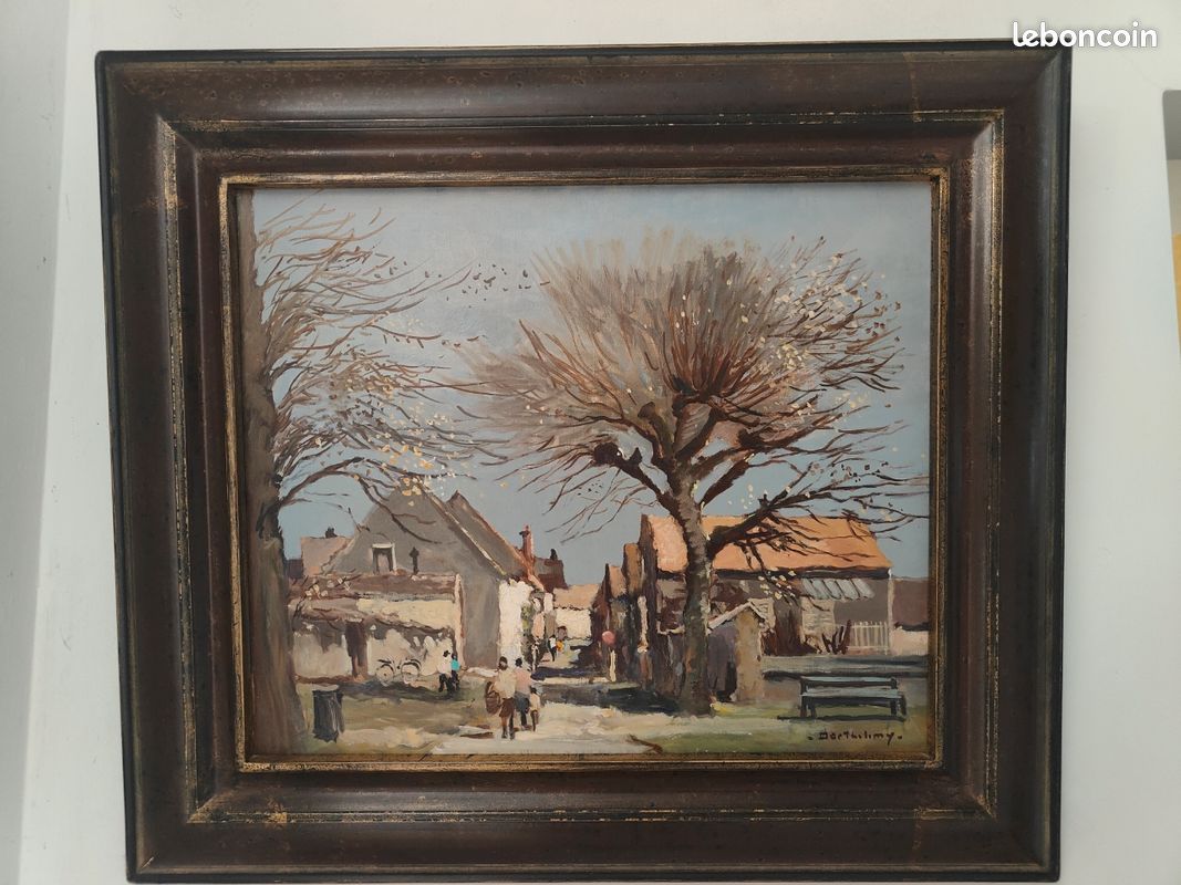 Tableau Huile sur toile Gérard Barthélémy - Grez-sur-Loing (image 1)
