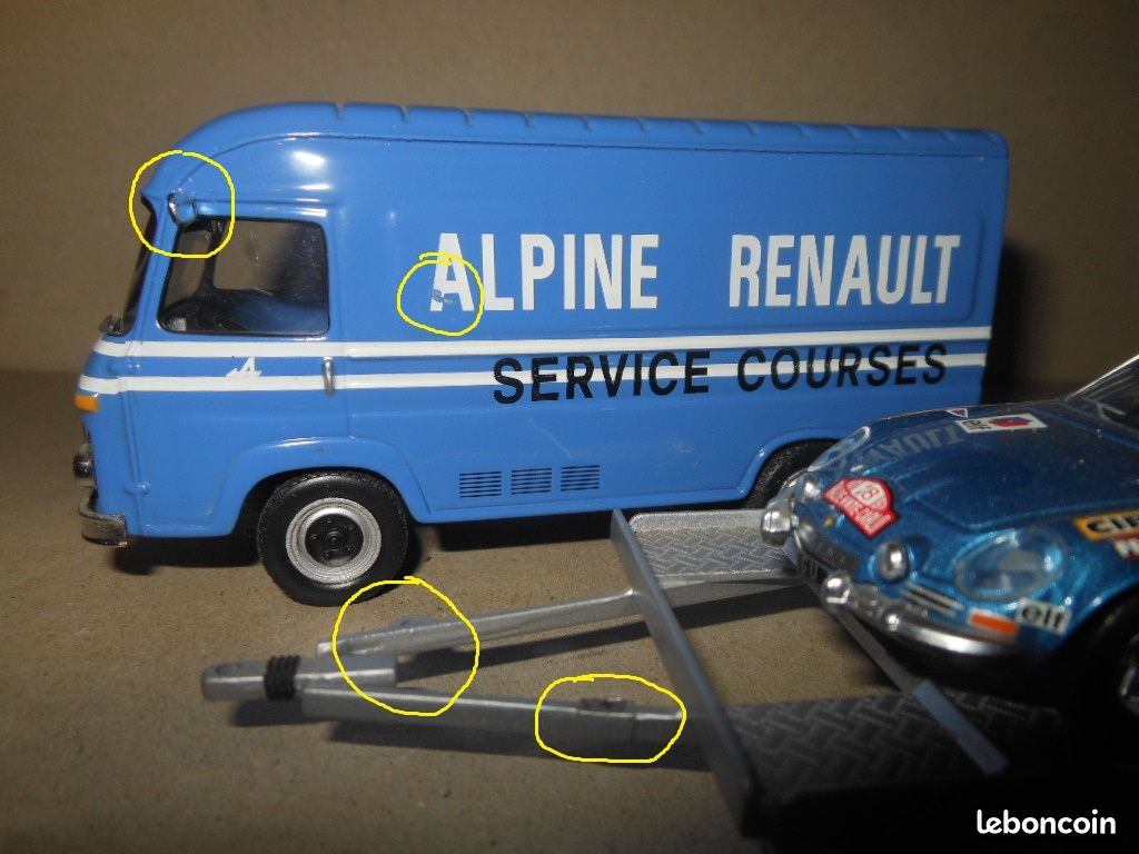 Ixo 1/43 - Renault Estafette + Remorque Alpine renault A110 Coupe des