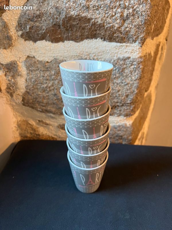 Magnifique lot de 6 tasses Efya Paris (image 5)