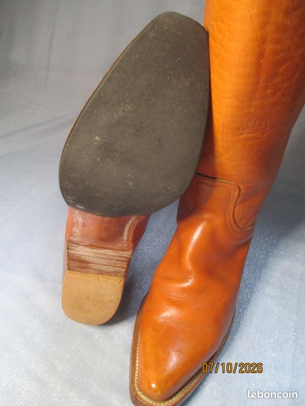 Superbes Bottes Western 100% Cuir P.42 (image 7)