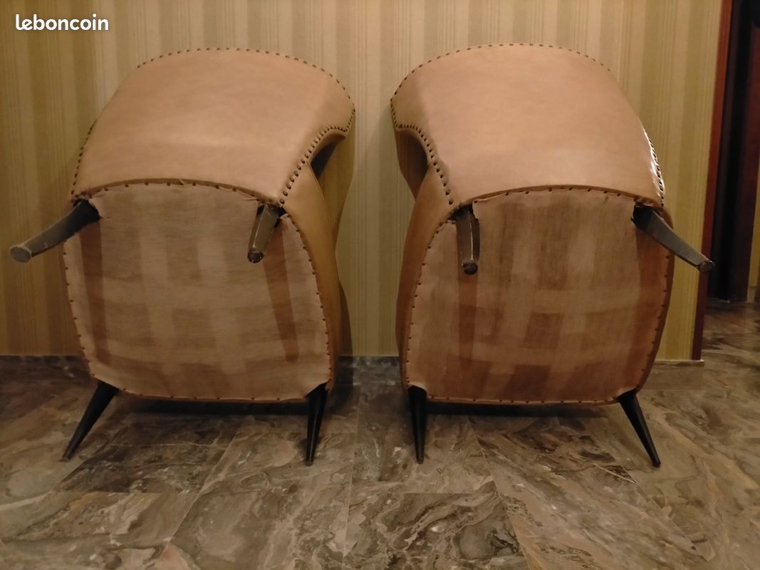 Fauteuils cocktail beige 50/60 (image 5)