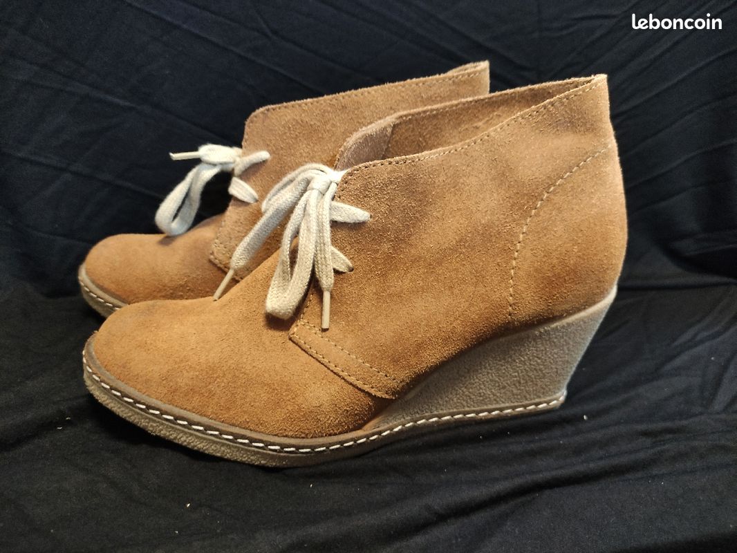 Chaussures talon compensé marron t36 (image 4)