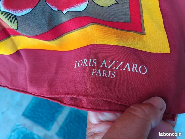 Foulard Carré De Soie Vintage Loris Azzaro - Multicouleur - Occasion