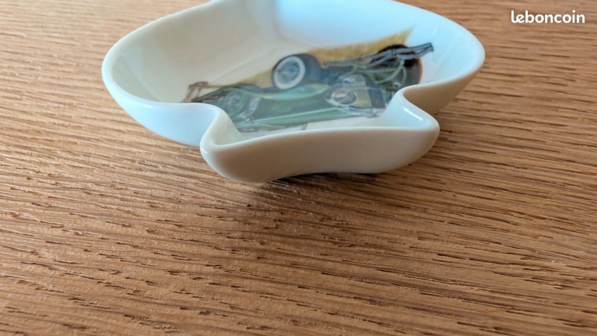 Vide poche cendrier porcelaine limoges claude brachet voiture ancienne bentley pique (image 7)