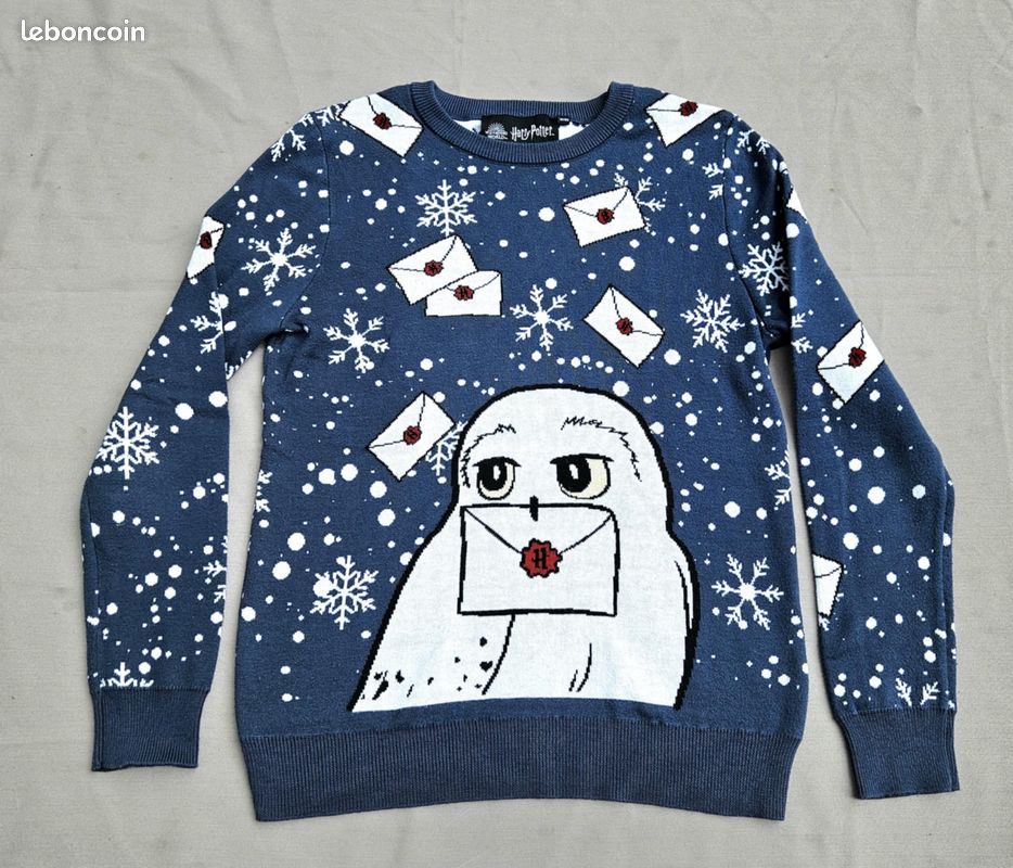 Pull De Noël Officiel Harry Potter Maison Serdaigle - Tricot Chaud, Coupe Adulte, à Enfiler