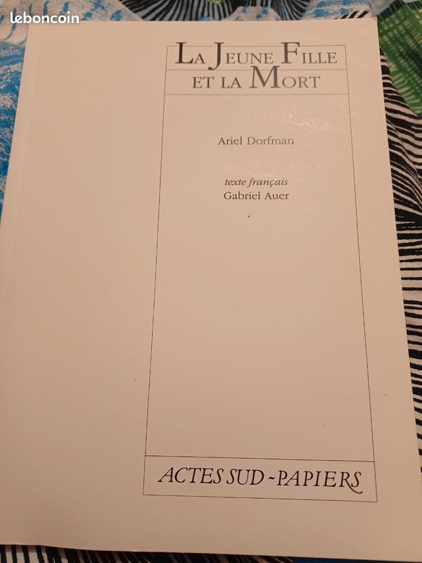 La Jeune Fille et la mort, Ariel Dorfman, Actes Sud-Papiers, théâtre (image 1)