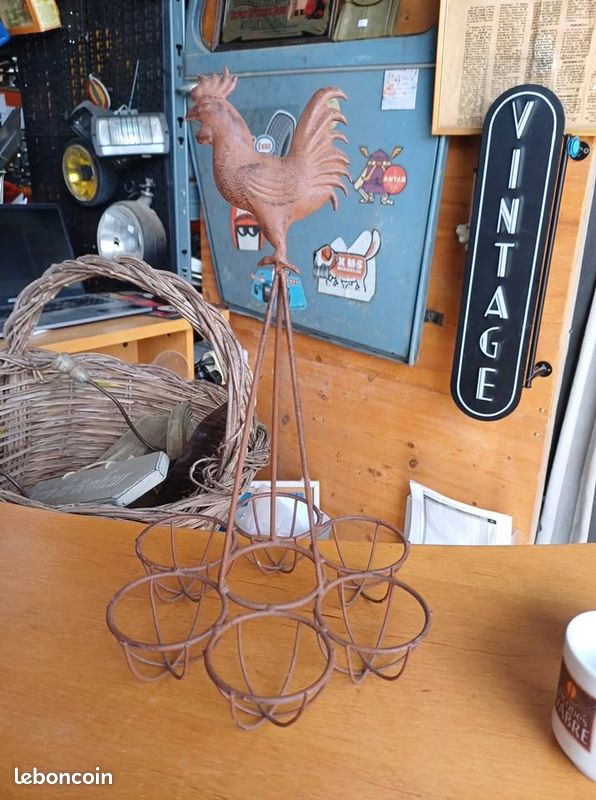 Porte-œufs En Fonte Noir - Support Pour 8 Ou 12 œufs - Décoration De Comptoir Rustique Vintage Support œufs Comptoir Cuisine