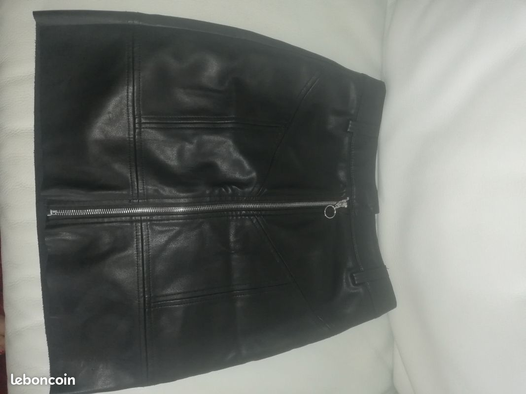 Jupe Morgan Simili Cuir Noir - Taille 34 (XS/0) - Neuf Sans étiquette