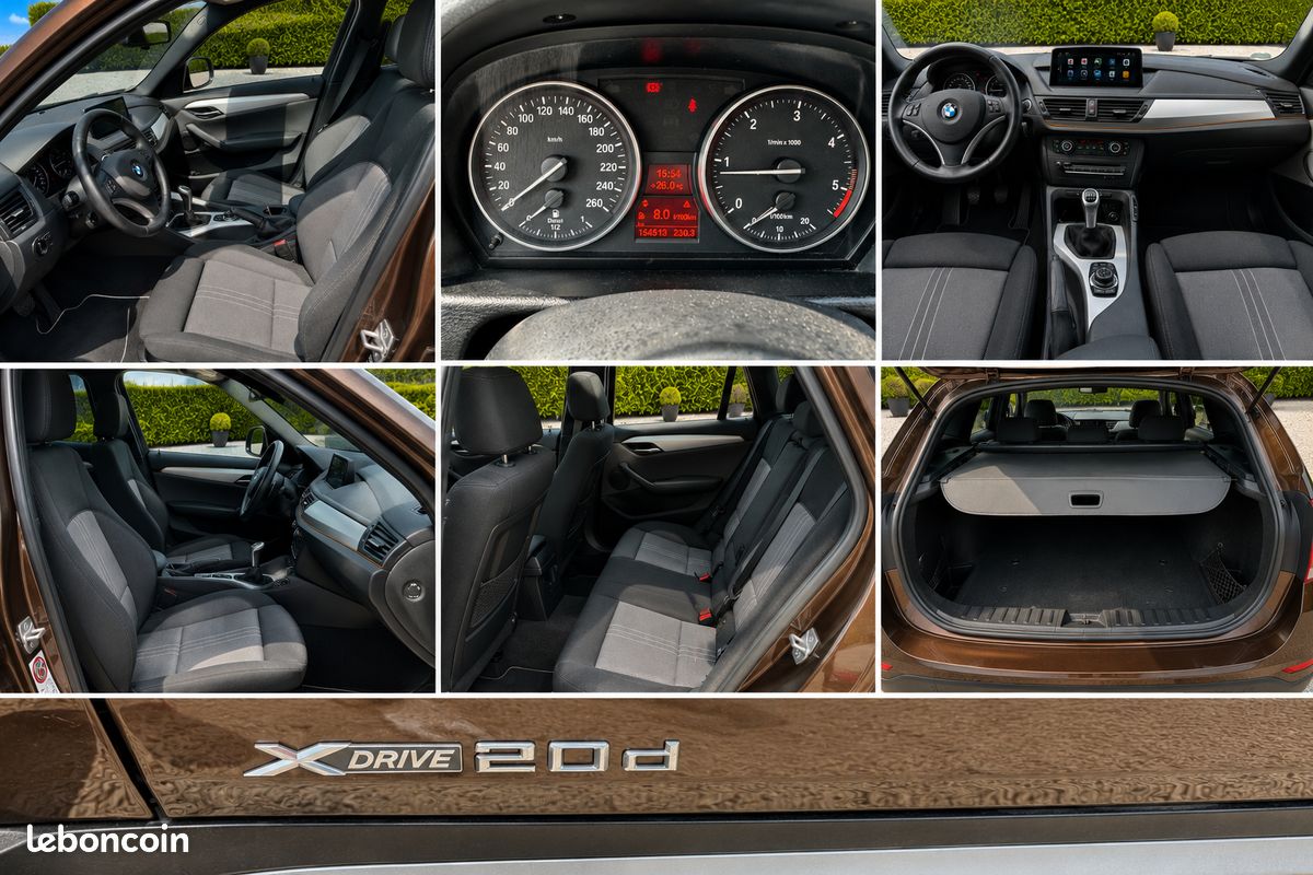 BMW X1 XDRIVE 20D 177ch BUSINESS -Toit ouvrant panoramique-2011-Garantie- (image 3)