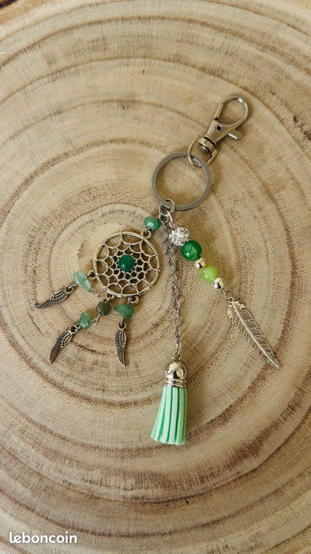 💚 Porte-clés / bijou de sac attrape-rêves Aventurine (image 2)