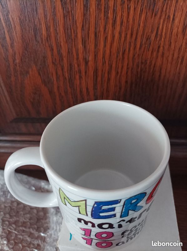 Mug neuf "merci maître" hauteur 10 cm (image 4)