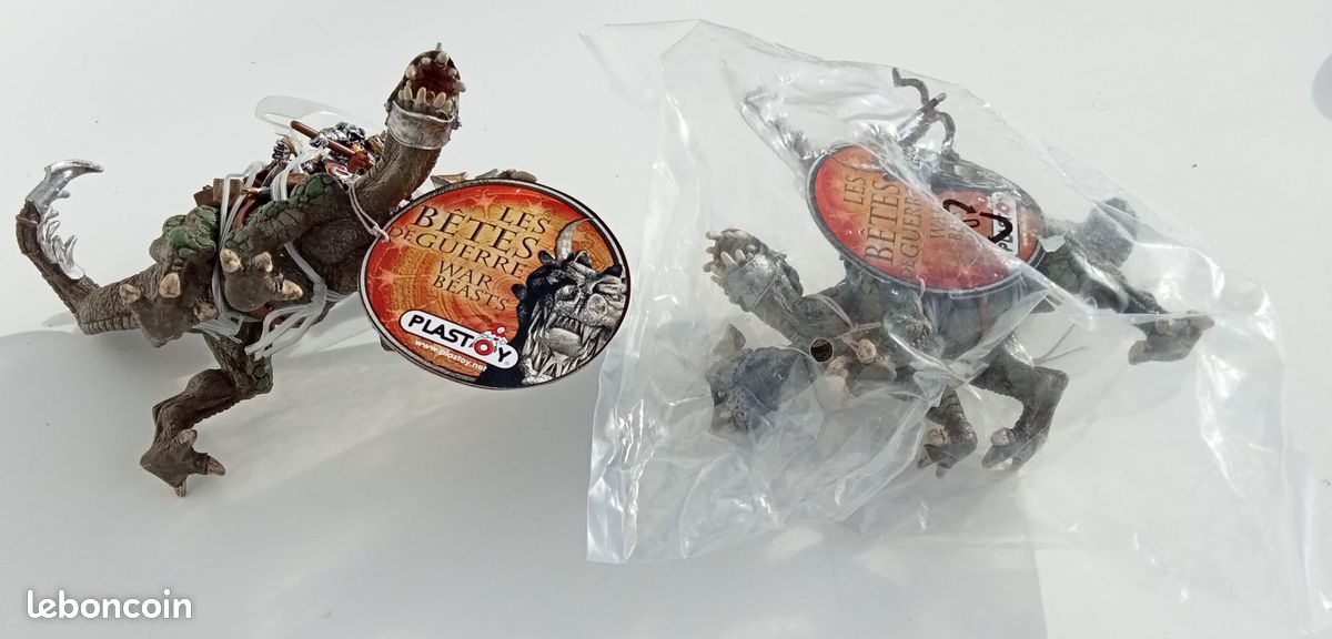 Lot Plastoy 20 Guerriers + Dragon - Figurines Plastique Jeu De Guerre