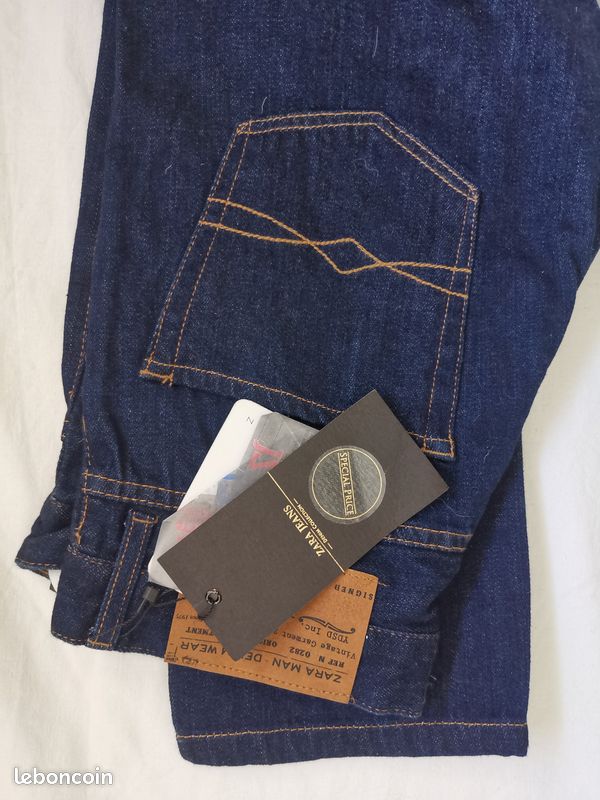 Pantalon jean Zara man Denim Bleu foncé taille 38 Neuf Vêtements