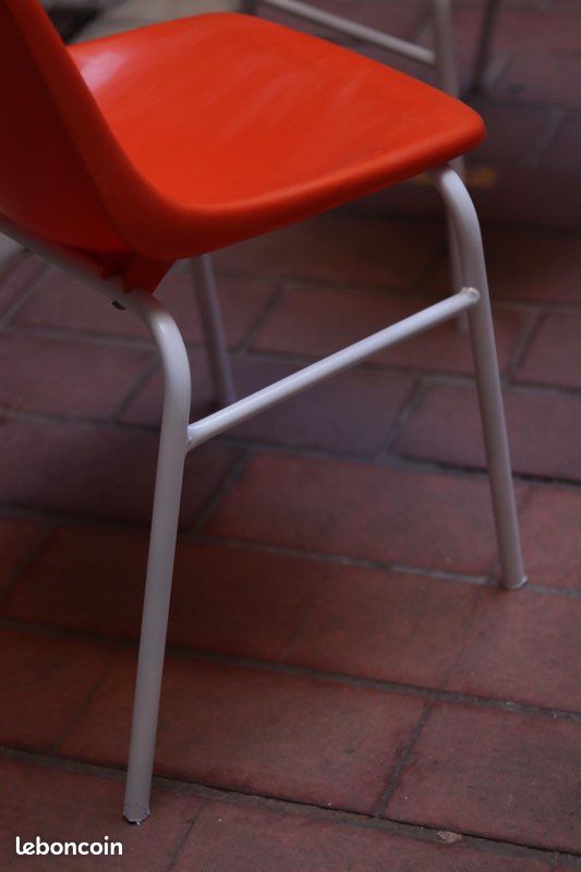 Lot de 2 chaises vintage orange – Design rétro (image 7)
