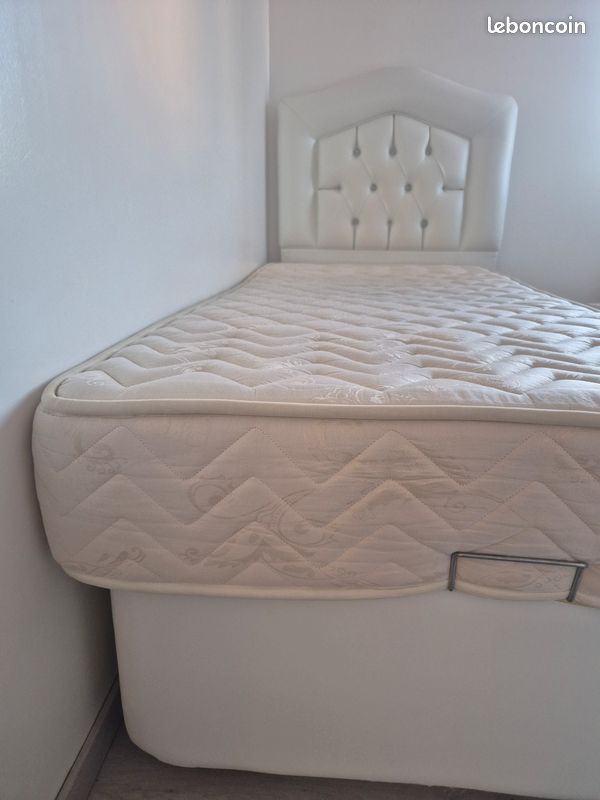 Lit coffre avec matelas 90 x190 (image 3)