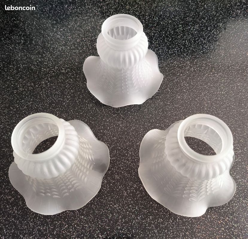3 Tulipes pour lustre ventilateur de plafond (image 2)