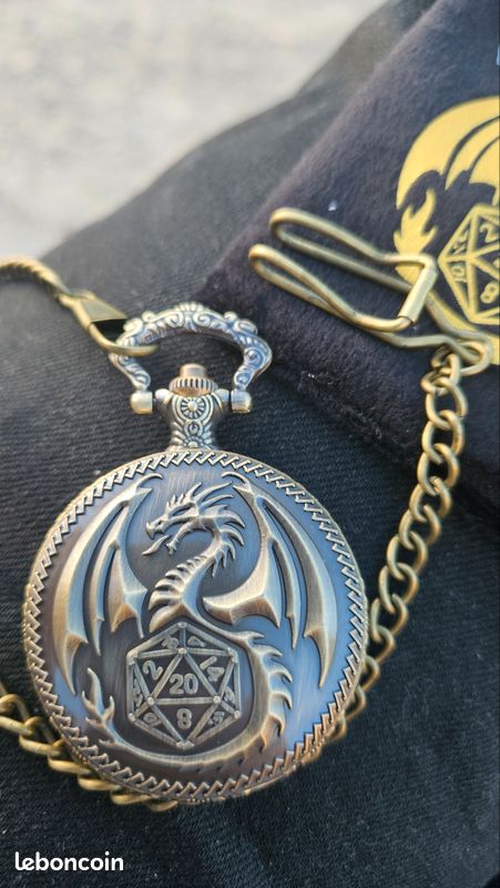 Boite de Poche Dragon et Dés DnD en Métal - Neuf (image 2)