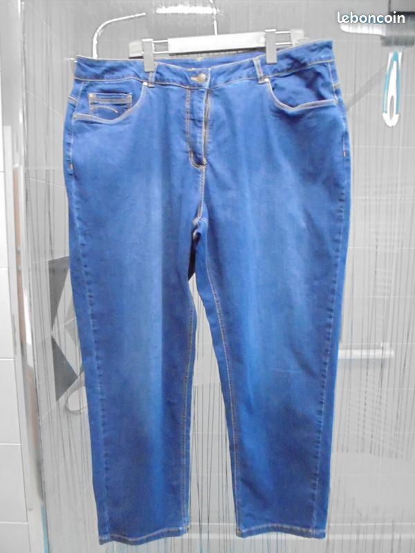 Jean Stretch Femme BIANCA - Taille 48 - Bleu Léger - Très Bon état