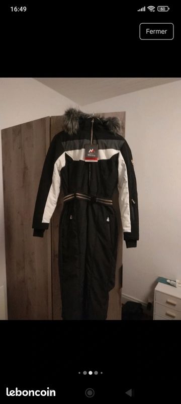 Combinaison De Ski Femme Peak Mountain Arctian – Imperméable 3000 Mm, Respirante, Capuche Amovible & Coupe Cintrée
