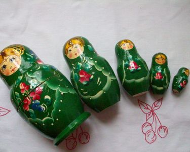 Poupées Russes Gigognes 9 Pièces – Peintes à La Main, Signées M.B. 2002 – 16 Cm