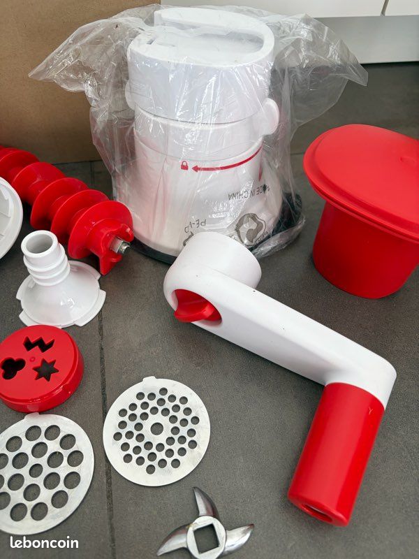 Tupperware Adaptachef Hachoir Complet Blanc Neuf Avec Notice