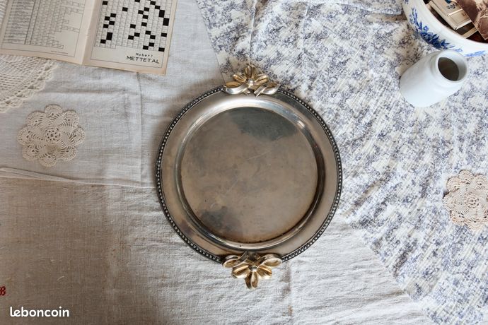 Relaxdays Plateau De Service Rond En Bois De Manguier 7,5 X