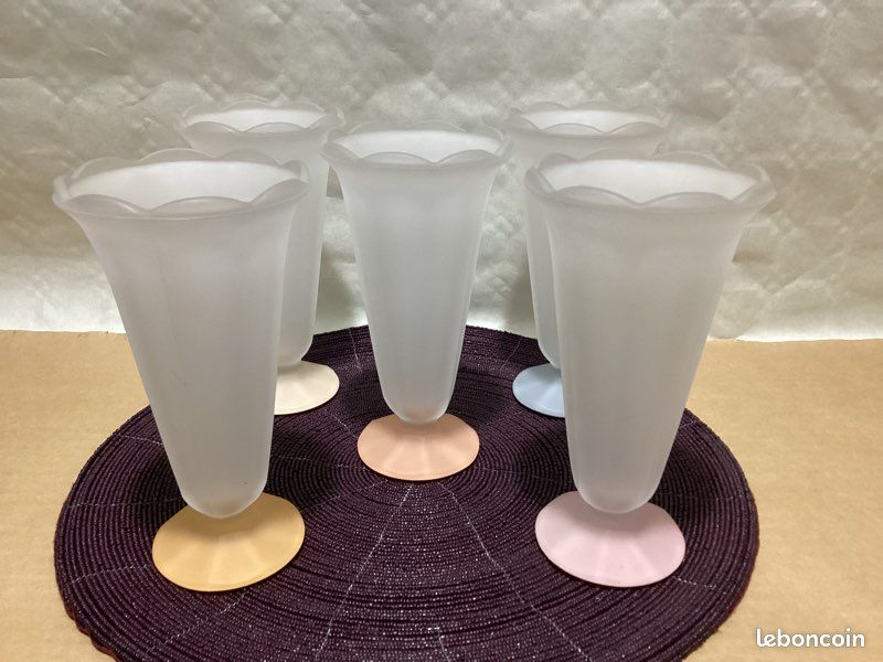 Coupe à glace haute 27cl en verre pressé - Lot de 6 - Circée - La Rochère