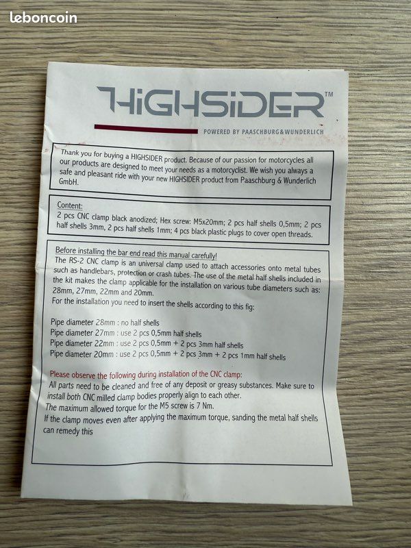 HIGHSIDER support universel sur tube (image 3)