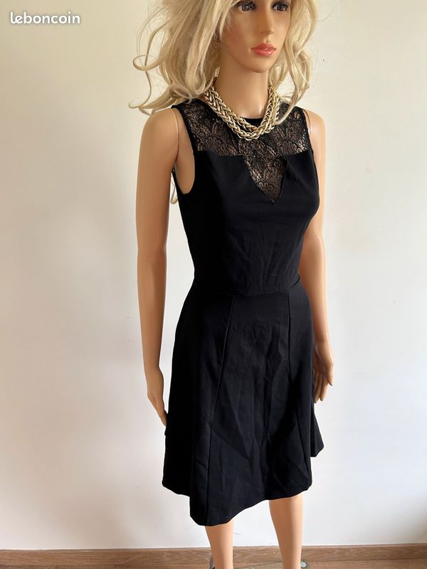 Robe Pull Femme Courte En Tricot - Coupe Trapèze, Col Montant, Manches Longues - Style Décontracté, Rayures Sur La Poitrine