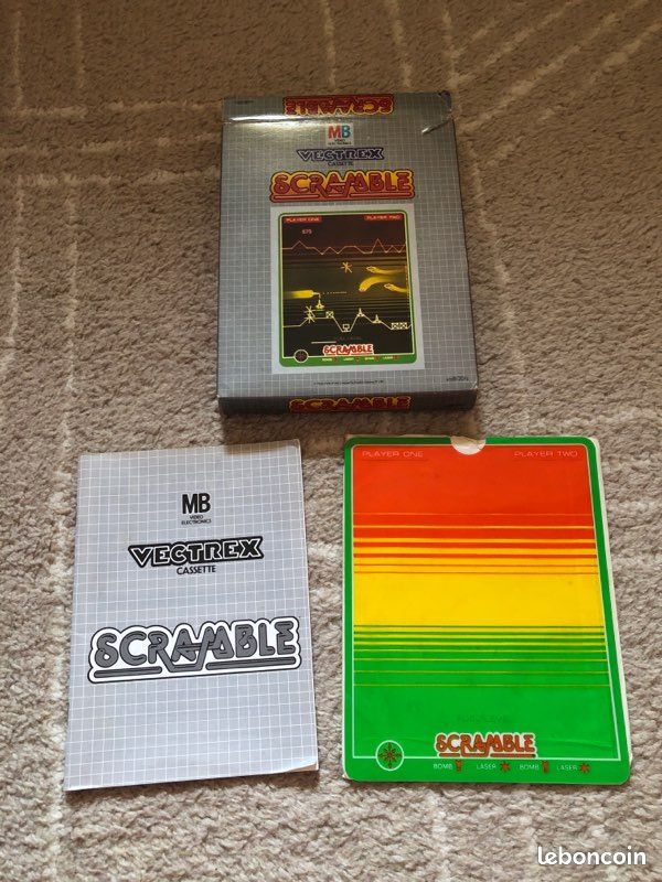 Cartouche Vectrex Scramble 1982 – Avec Superposition D’origine – RARE – Testée