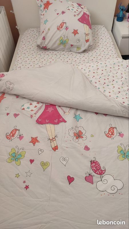 Parure de lit - Housse de couette + Drap housse + Taie d'oreiller - Fée - Féérie (image 4)