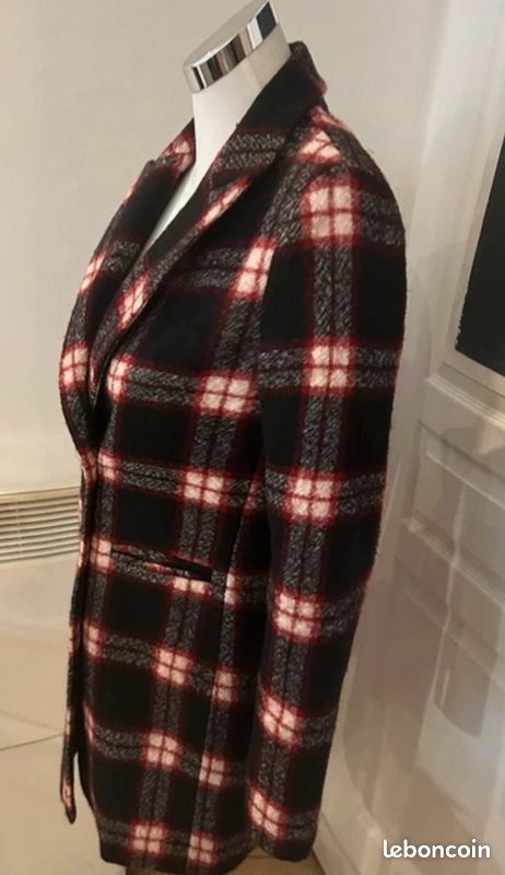 Mkt studio caban manteau femme 100% laine vierge taille 36 – wool coat (image 3)