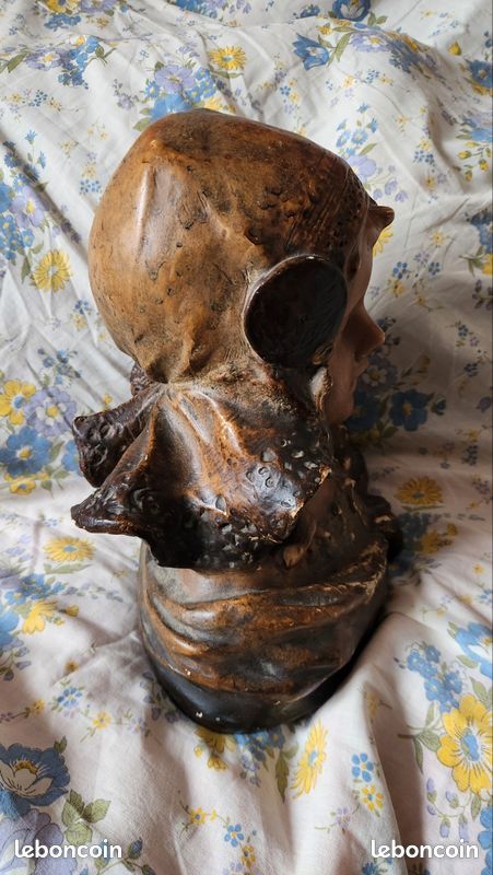 ANCIEN BUSTE DE jeune Femme Fille , COSETTE en plâtre polychrome EUR 19