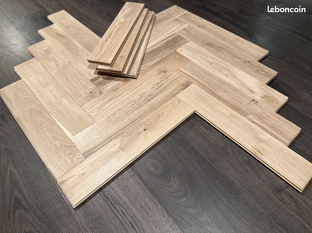 Parquet Chêne Massif Baton Rompu 20mm (45M2) (image 1)