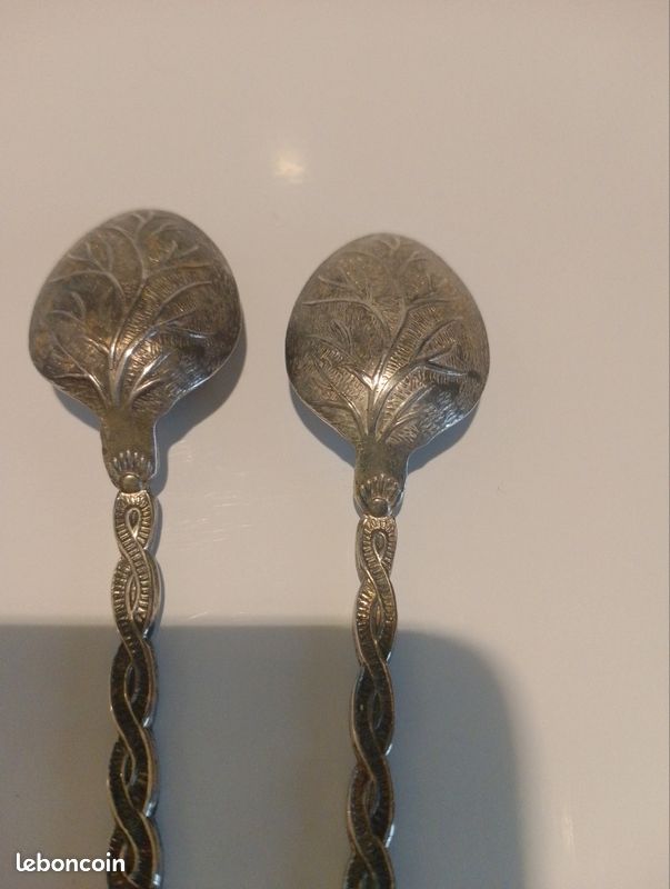 A. Augis Lyon Blue Enamel Crown Monaco Collectible Spoon #261 Miniature