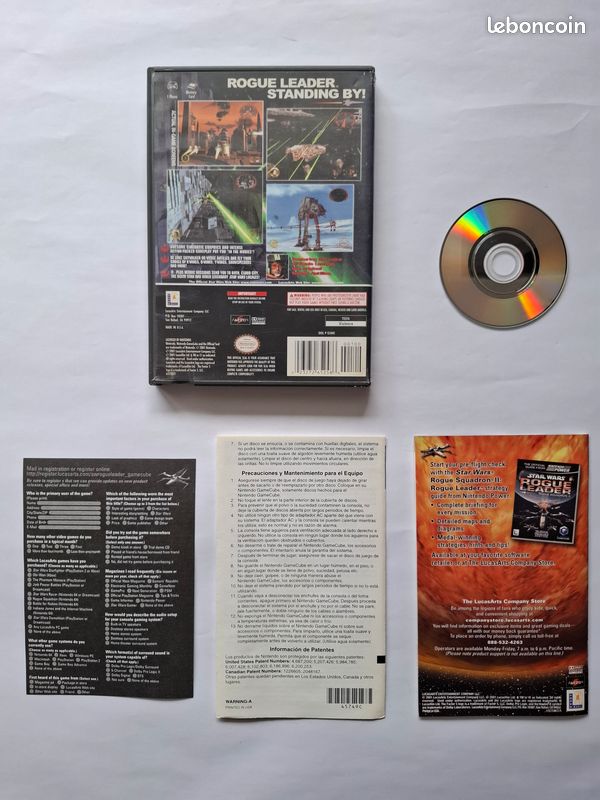 Star Wars rogue Squadron II rogue leader ntsc usa Nintendo gamecube (image 3)