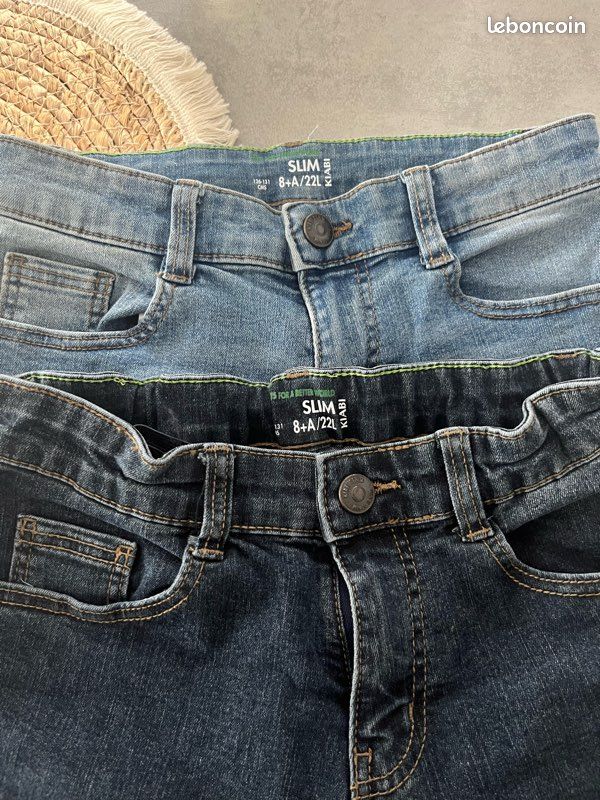 2 jeans 8 ans + 122-137 cm Slim Kiabi (image 3)