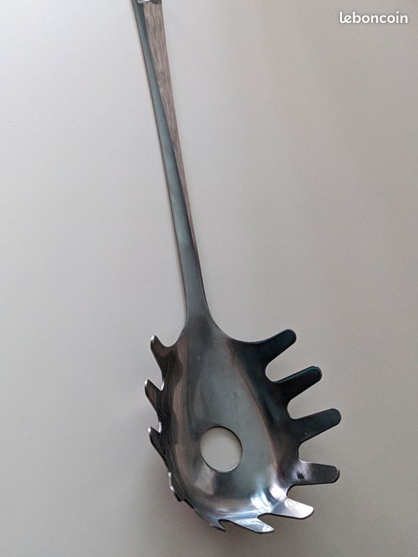 🍓🌿Ikea-Ustensile de cuisine -Ancienne Louche à spaghetti en inox résistant (image 5)