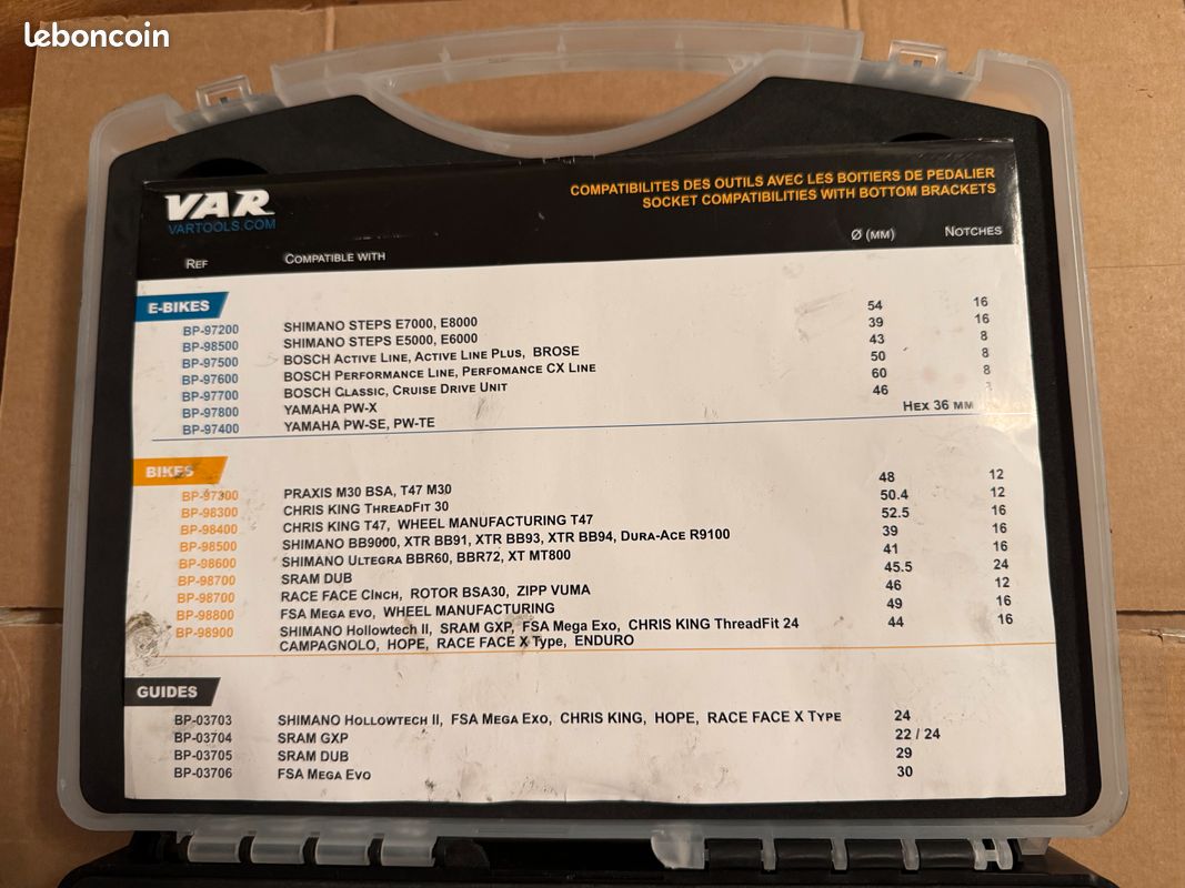 Outil De Filetage De Pédalier Var 380 - Pour Filetages BSC, Français