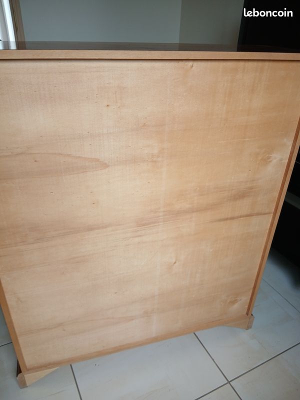Secrétaire bureau merisier massif (image 4)
