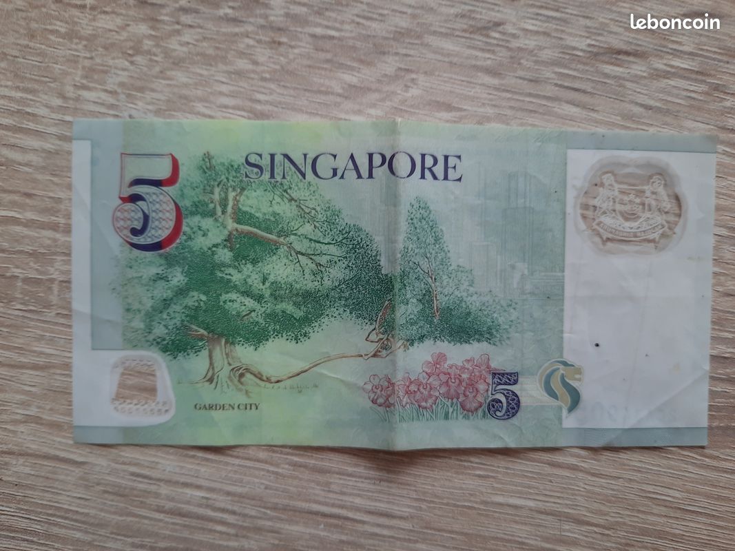Billet de 5 dollars Singapour (image 2)
