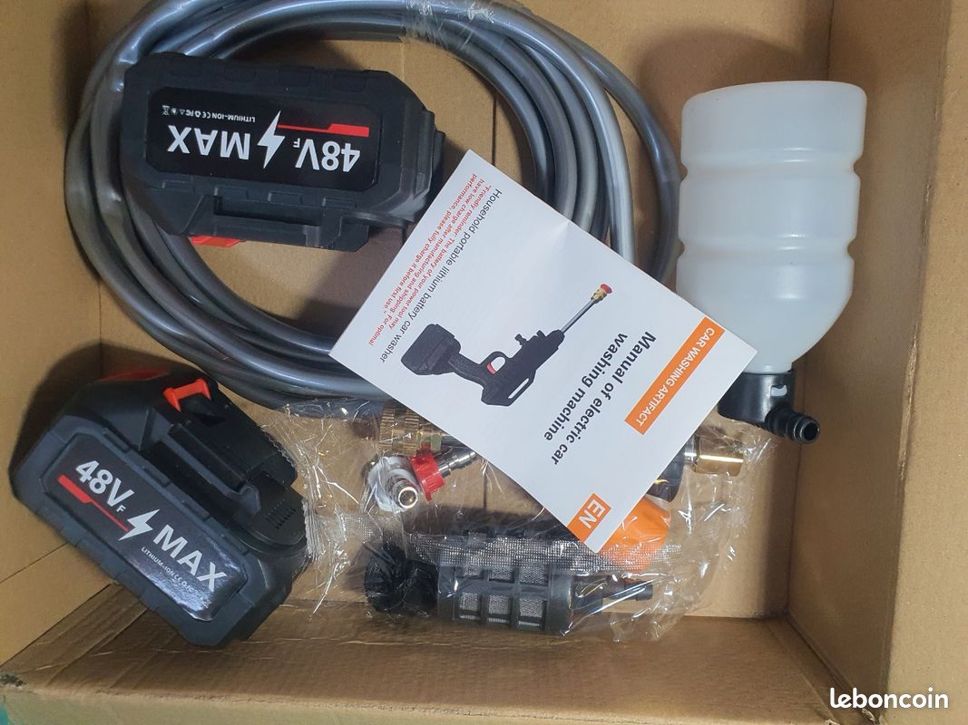 Pistolet à eau pour lavage de voiture, outil de nettoyage pour la maison et le jardin, compatible avec batterie 48V (image 6)