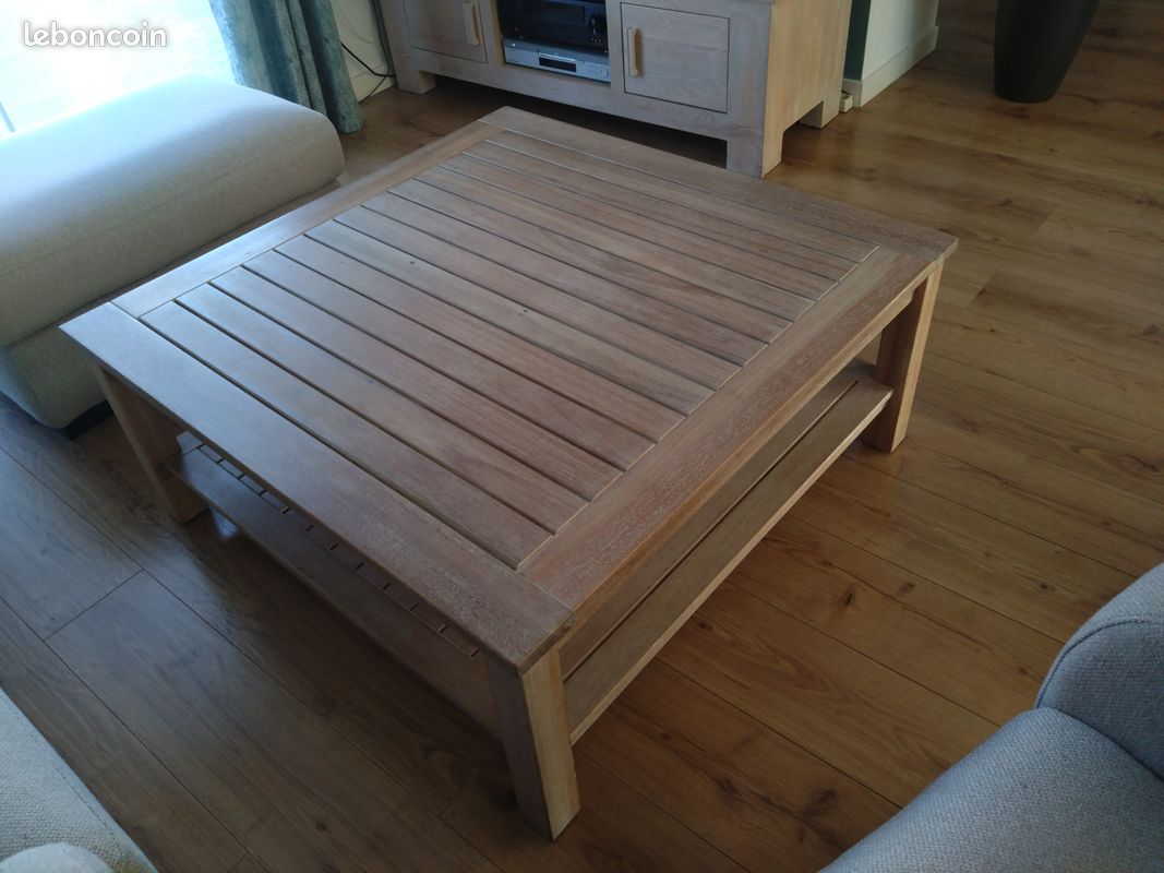 Vends table de salon bois 1,03 par 1,03 (image 1)