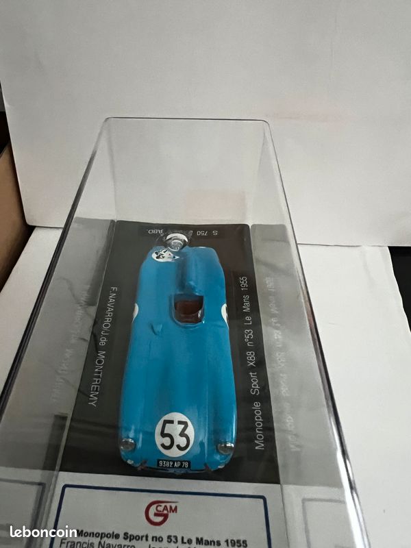 NO SPARK Monopole X88 Sport #53 24 Heures du Mans 1955 1/43 GCAM Edition Limitée - Collection
