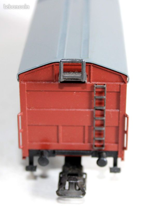 Set 4 Wagons Marchandises DB HO Märklin - Toits Coulissants Métal - Types Tbes, Ts, Tes - Échelle 1/87 - Rouge Brun - Modélisme Ferroviaire