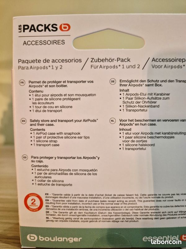 Pack accessoires pour Airpods 1 et 2 (image 2)