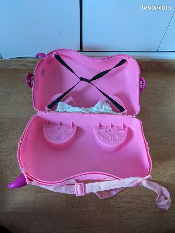 Valise Enfant Snowball Panda Rose - Valise à Roulettes 4 Roues Pour Enfants