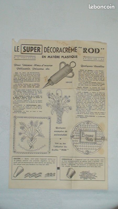 Seringue à pâtisserie Vintage - Décoracrème ROD (image 1)