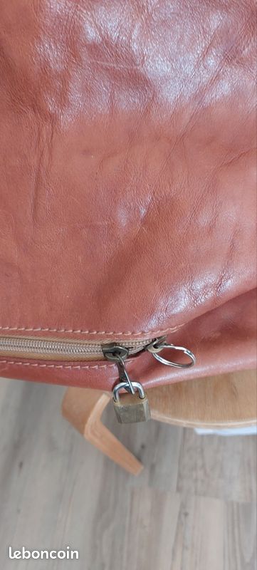 Grand sac de voyage en cuir vintage La Bagag (image 4)